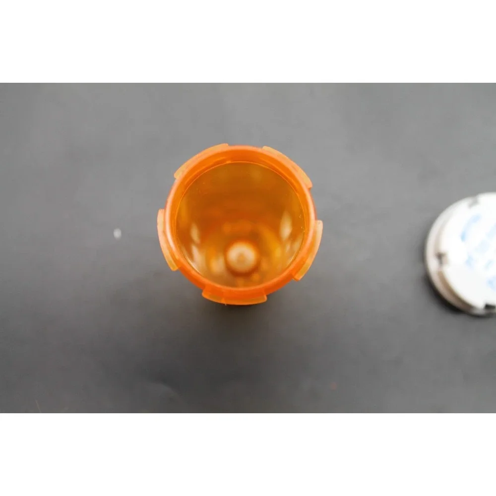 Lot of 38 Empty Prescription Pill Bottles Orange w/ Childproof Caps Pharmacy
